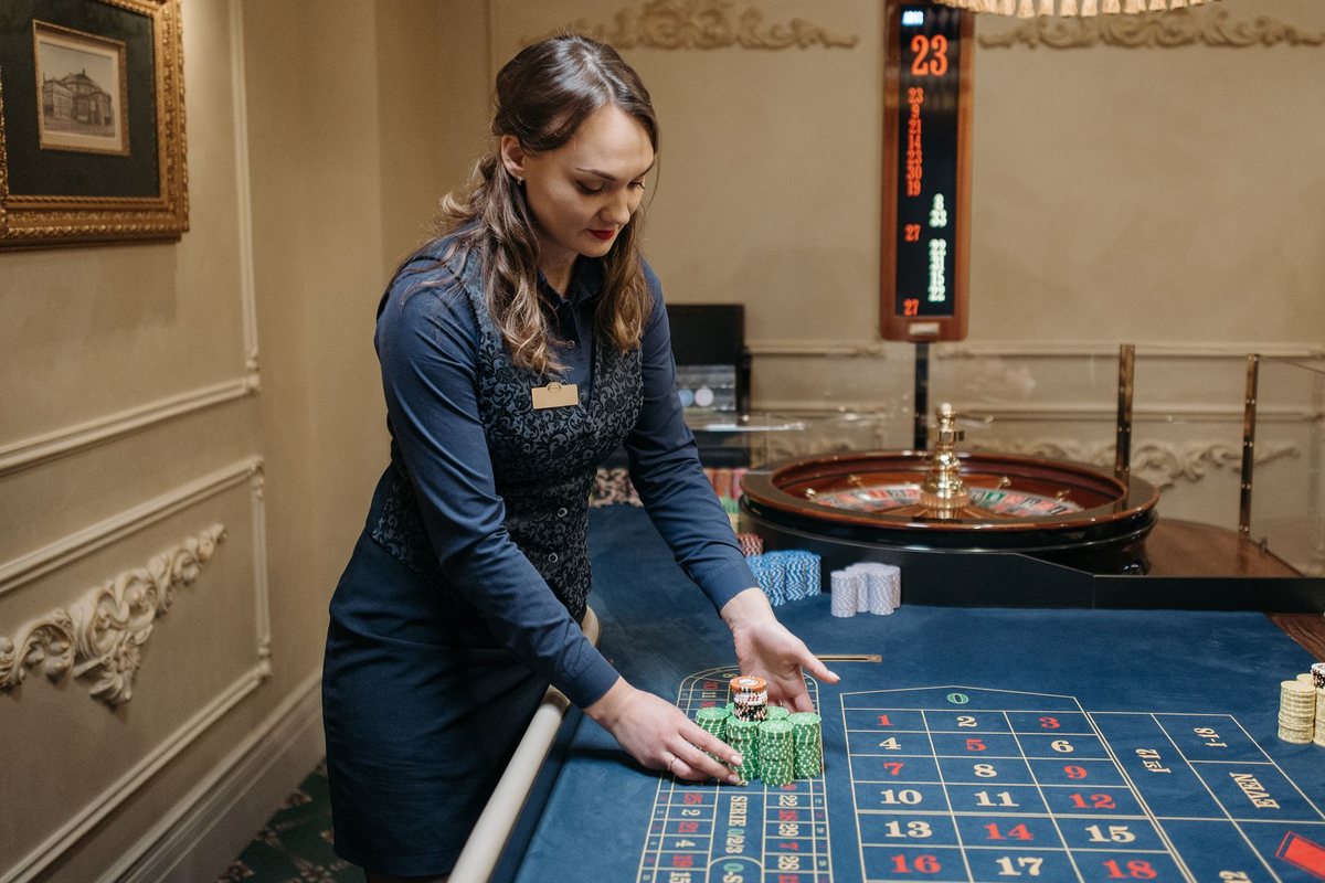 A professional dealer at work